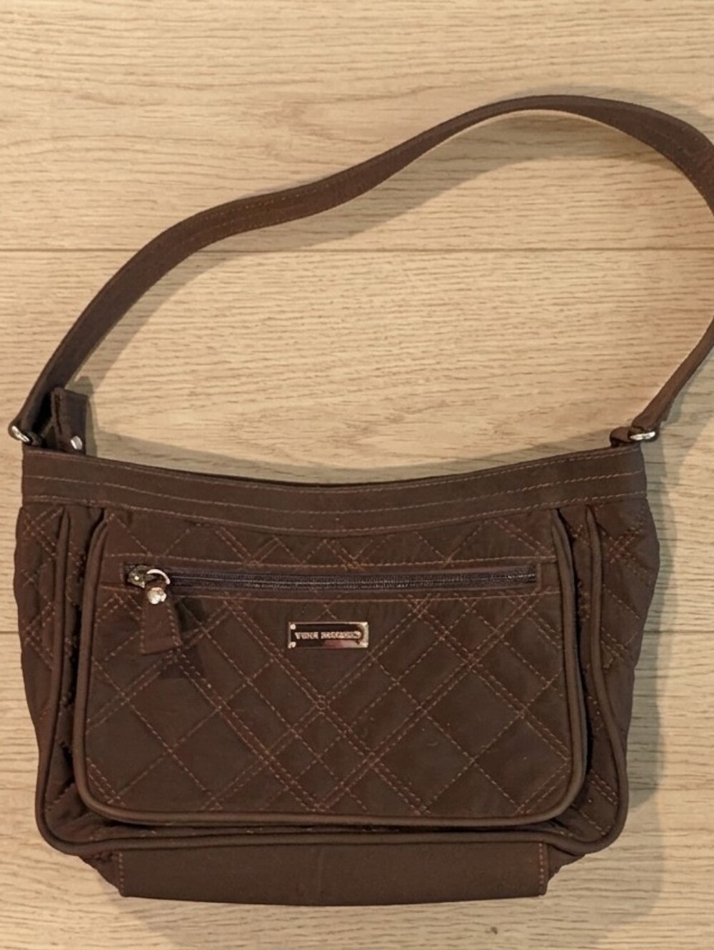 Vera Bradley Brown Quilted Shoulder Bag